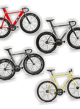Gt Track Cinelli Vigorelli Surly自行车图案反车贴定制贴纸7565