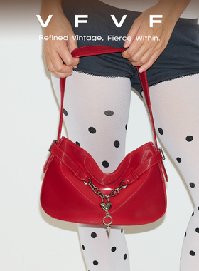 VFVF结婚红色包包婚包单肩斜挎包女hobo包通勤包慵懒腋下包高级感