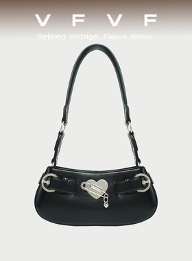 VFVF黑色单肩腋下包斜挎包高级感轻奢通勤包女原创设计2026新款