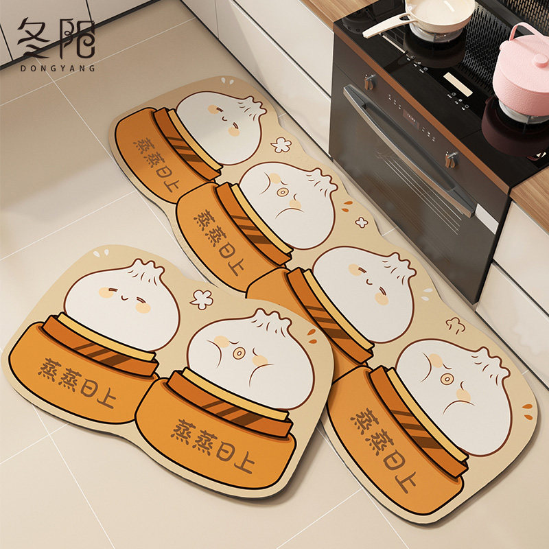 厨房地垫防滑防油可擦免洗硅藻泥吸水垫2024新款防水防脏专用地毯,居家布艺,厨房地垫,淘宝优惠券,粉丝福利购,淘宝优惠卷