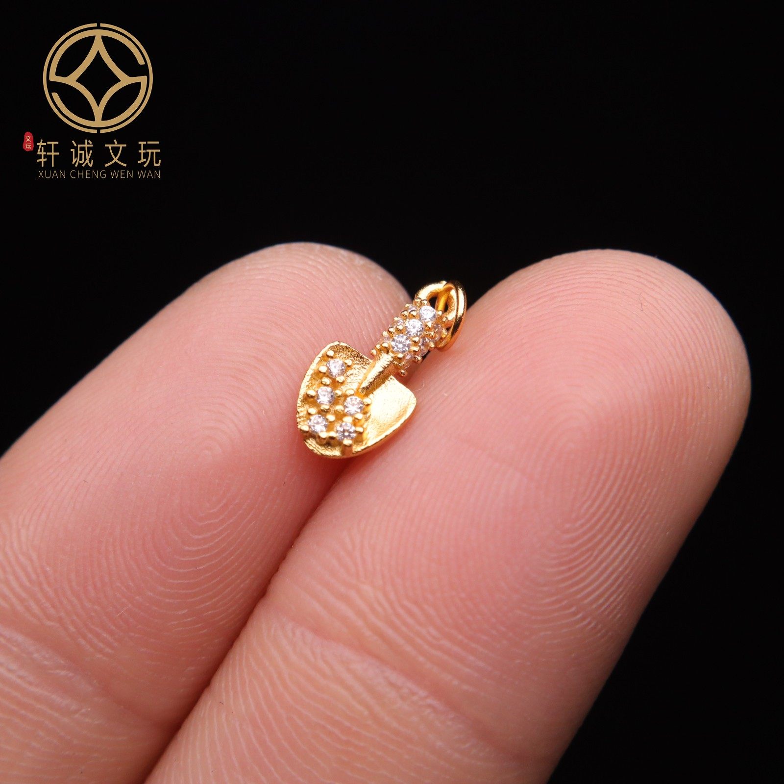 原创925银镀金金铲铲卡子吊坠腰珠隔珠手工串珠diy文玩配饰配件,饰品/流行首饰/时尚饰品新,银饰配件,淘宝优惠券,粉丝福利购,淘宝优惠卷