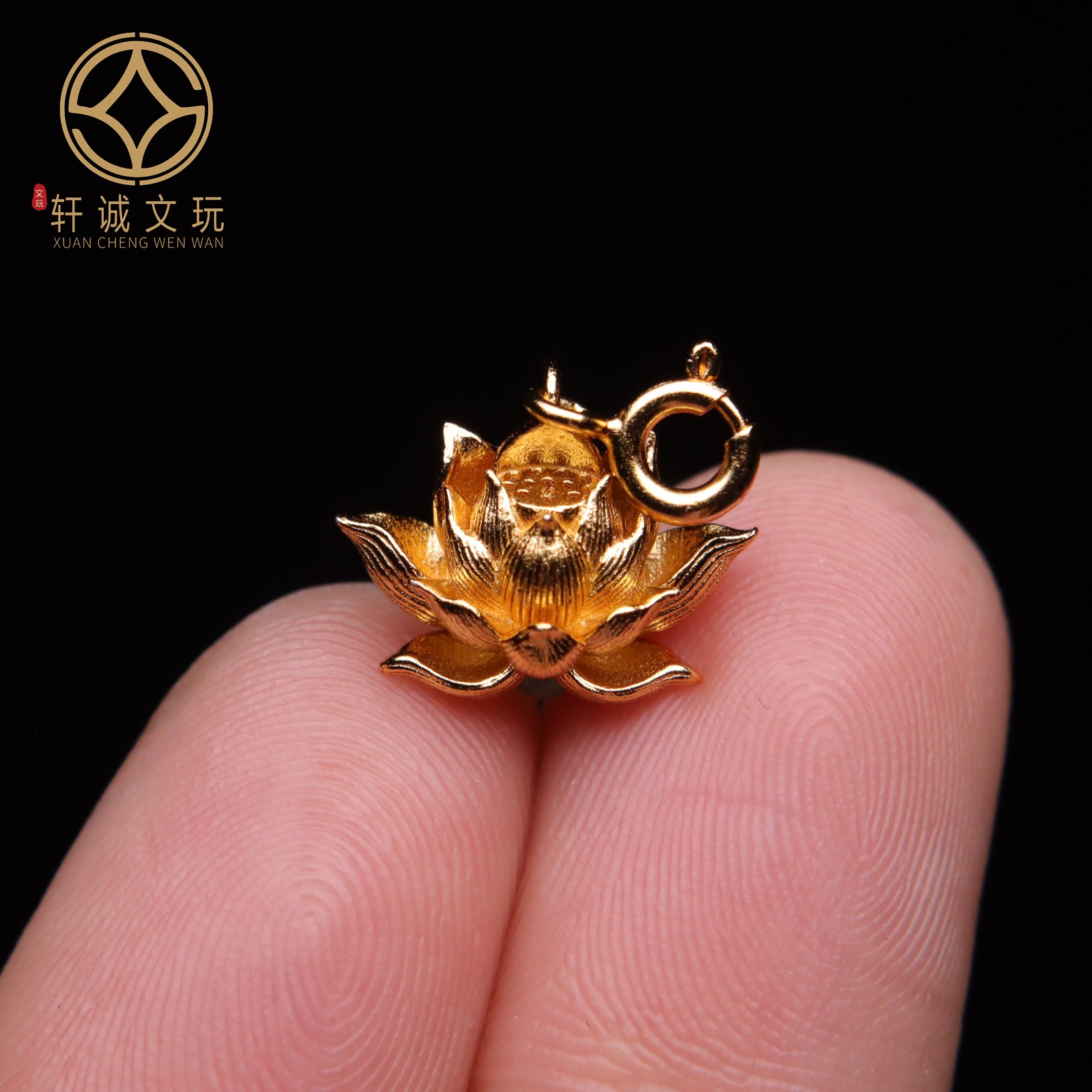 原创925银镀金金刚杵小配件挂件吊坠饰品星月金刚菩提文玩配饰
