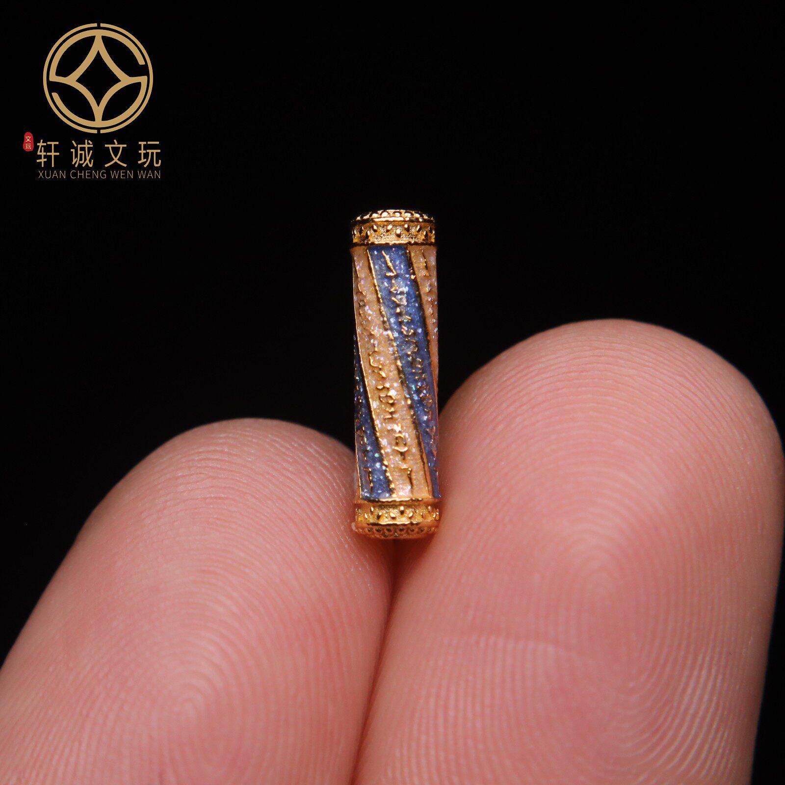 原创925银镀金回纹桶珠腰珠隔珠手工串珠编绳diy文玩配饰配珠