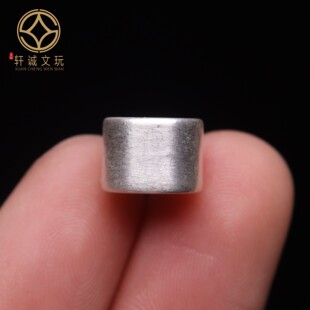 999足银光面桶珠隔珠大孔diy银饰纯银配件文玩手串手链配珠配饰