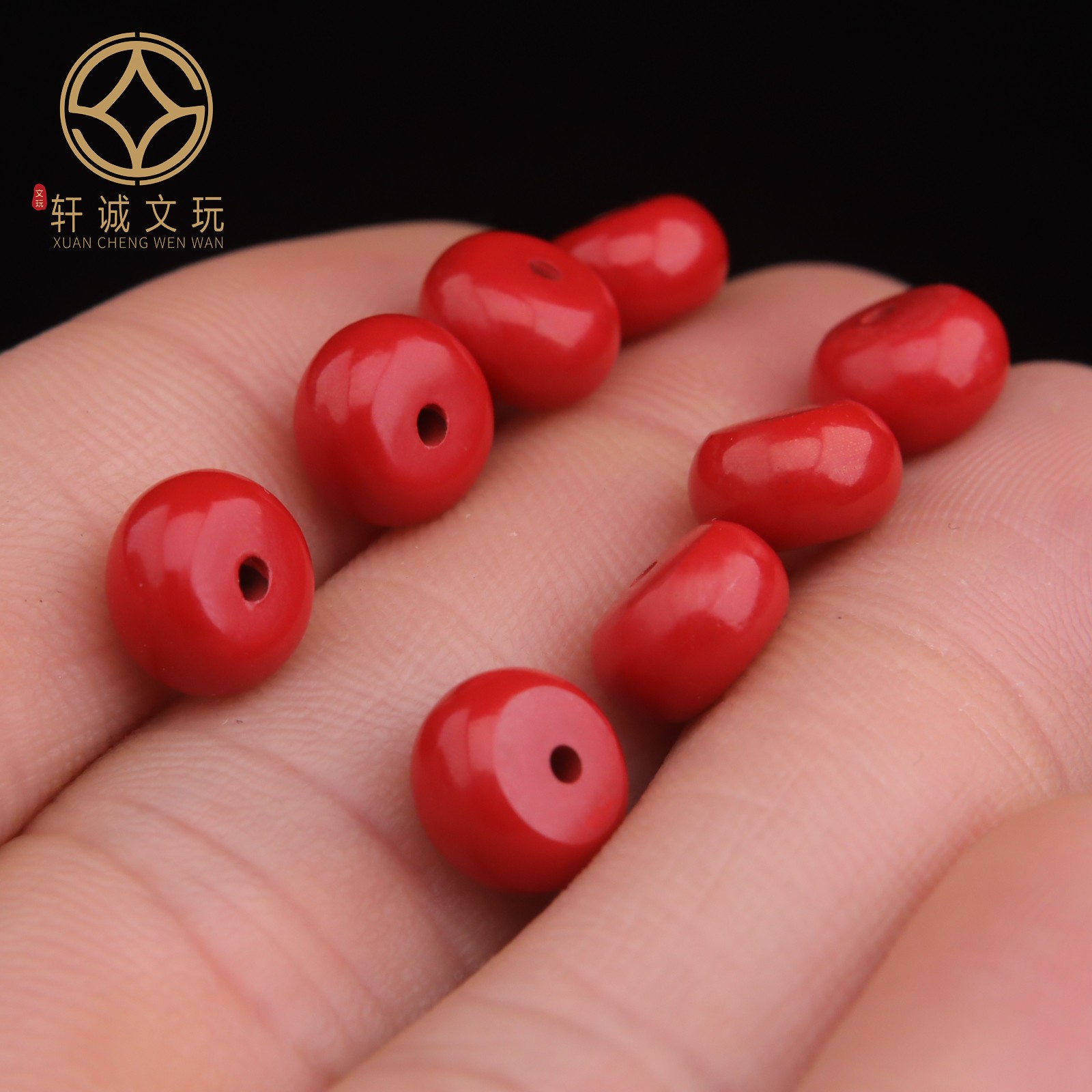 天然正品朱砂红砂隔片隔珠顶腰珠隔珠金刚星月菩提手串文玩配饰