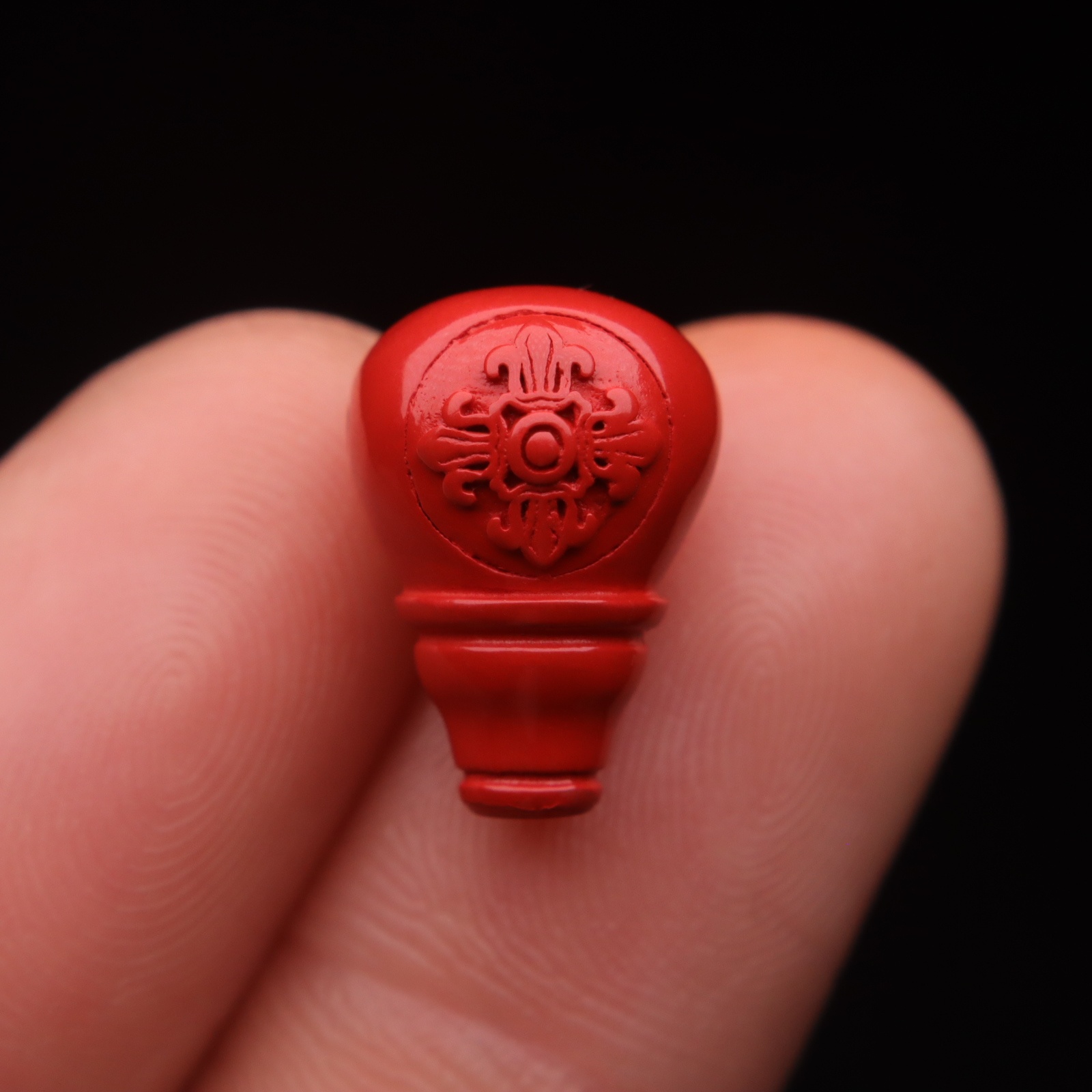 天然朱砂金刚杵三通佛头小配件手串桶珠珠子文玩配饰配珠手串配件