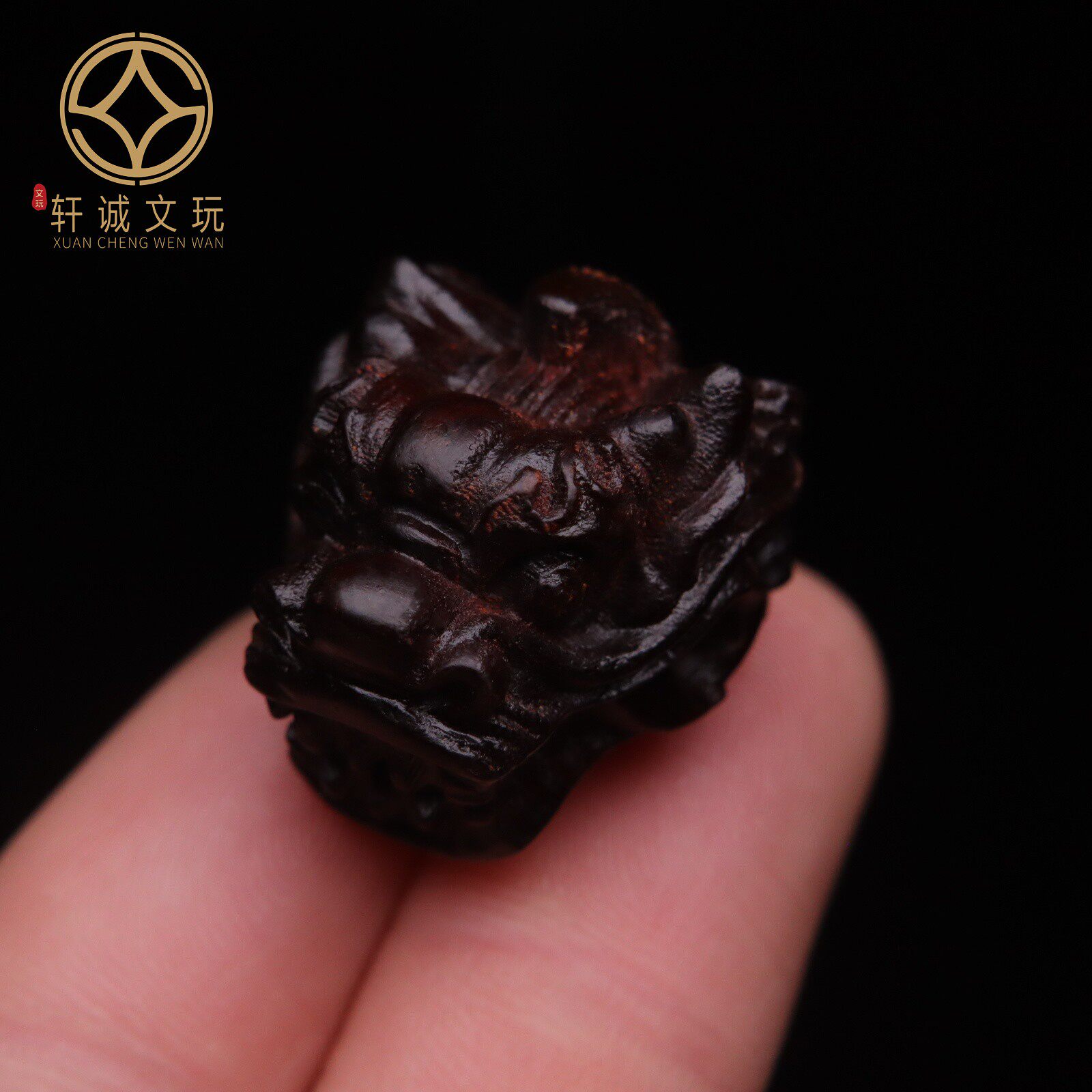 天然龙头沉香木檀木三通佛头散珠DIY文玩金刚菩提配饰饰品配件