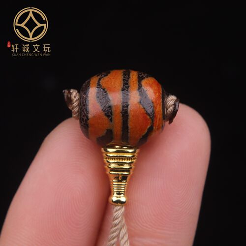 原创天然天珠玛瑙镶嵌分体三通佛头散珠DIY配饰新品配件饰品