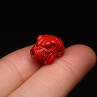 原矿帝王砂朱砂金蟾三通佛头配件手工diy手链吊坠手串挂件路路通