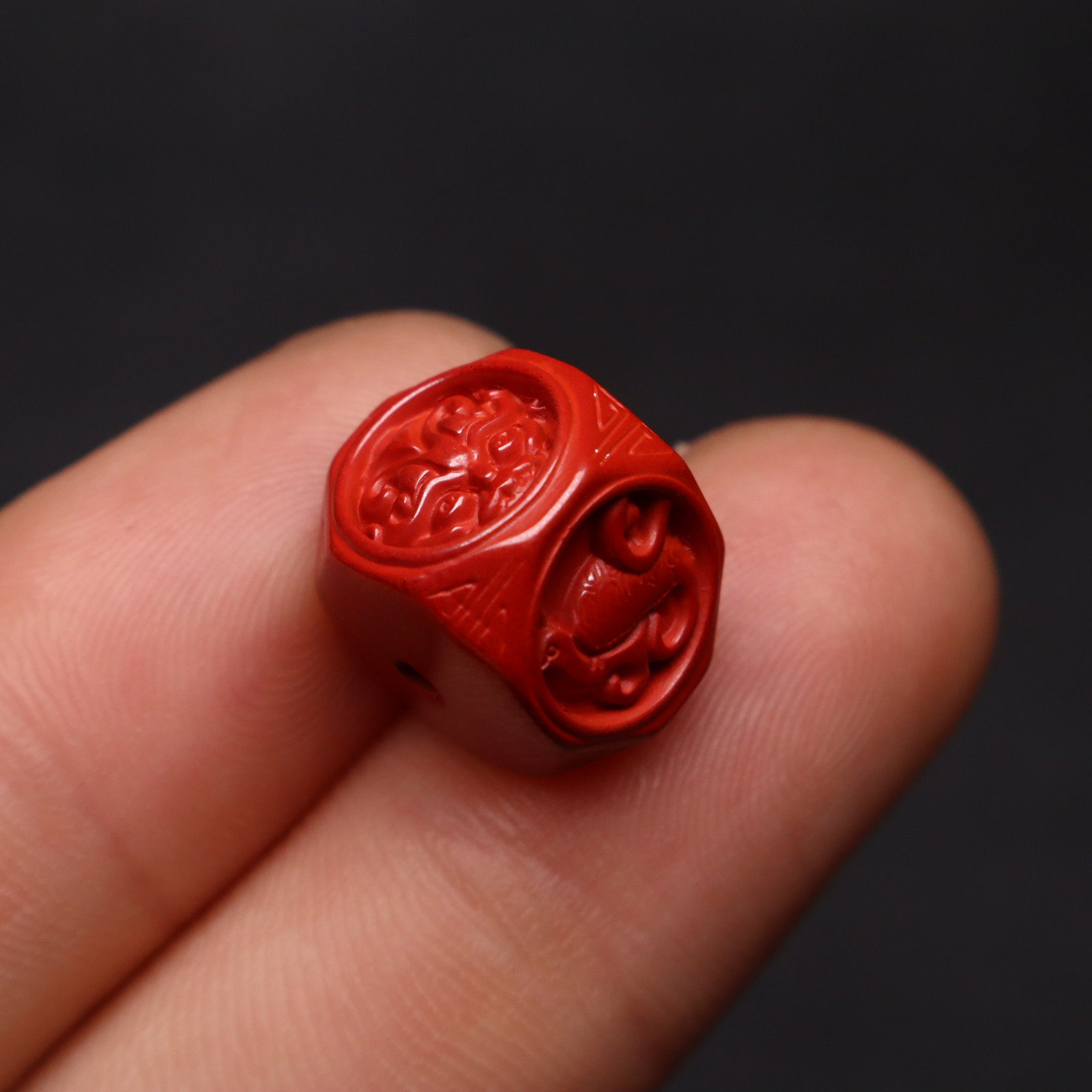 保真朱砂红砂帝王砂四方兽回纹腰珠星月金刚菩提长串配珠散珠配饰