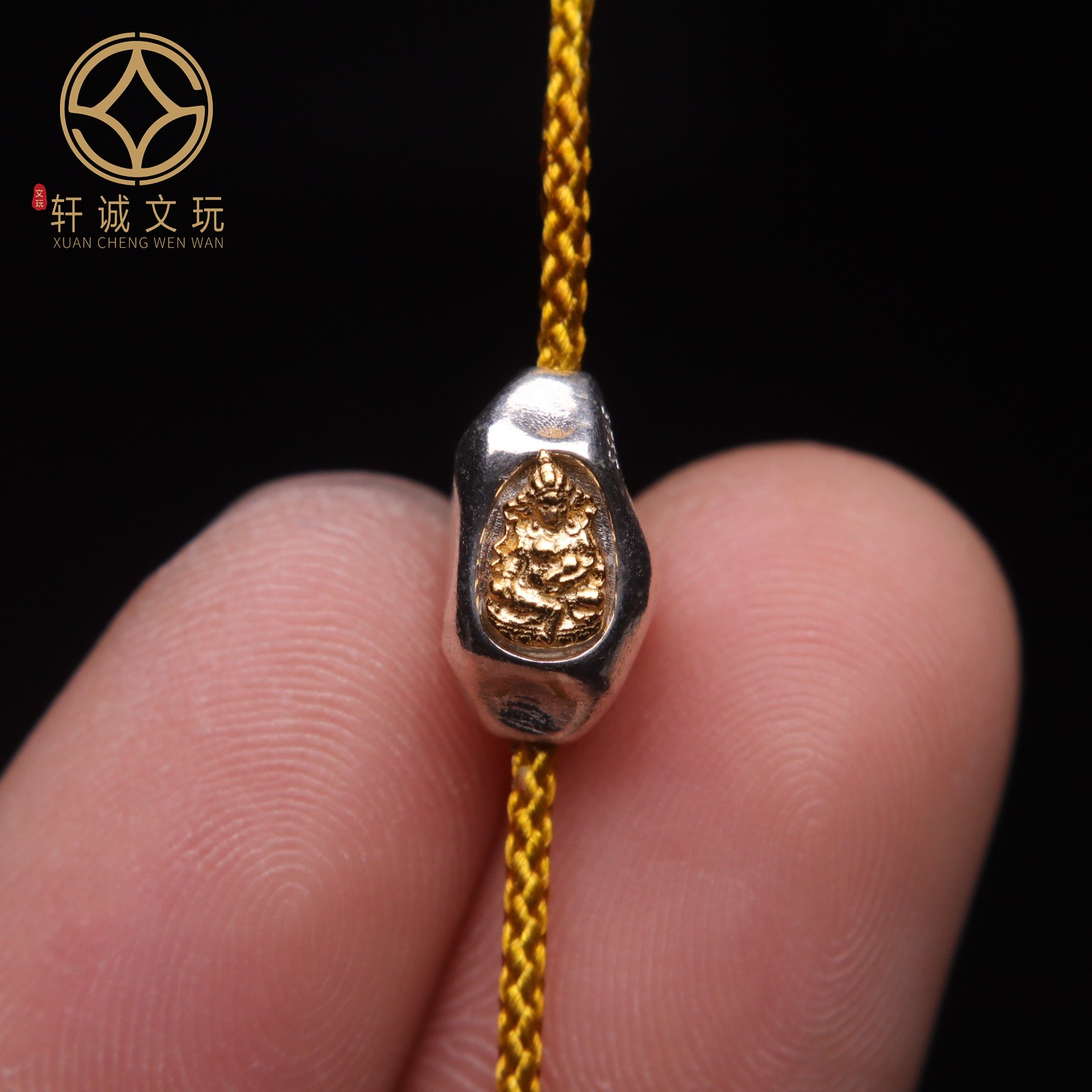 原创925银镀金扎基拉姆老型桶珠腰珠隔珠手工串珠编绳diy文玩配饰