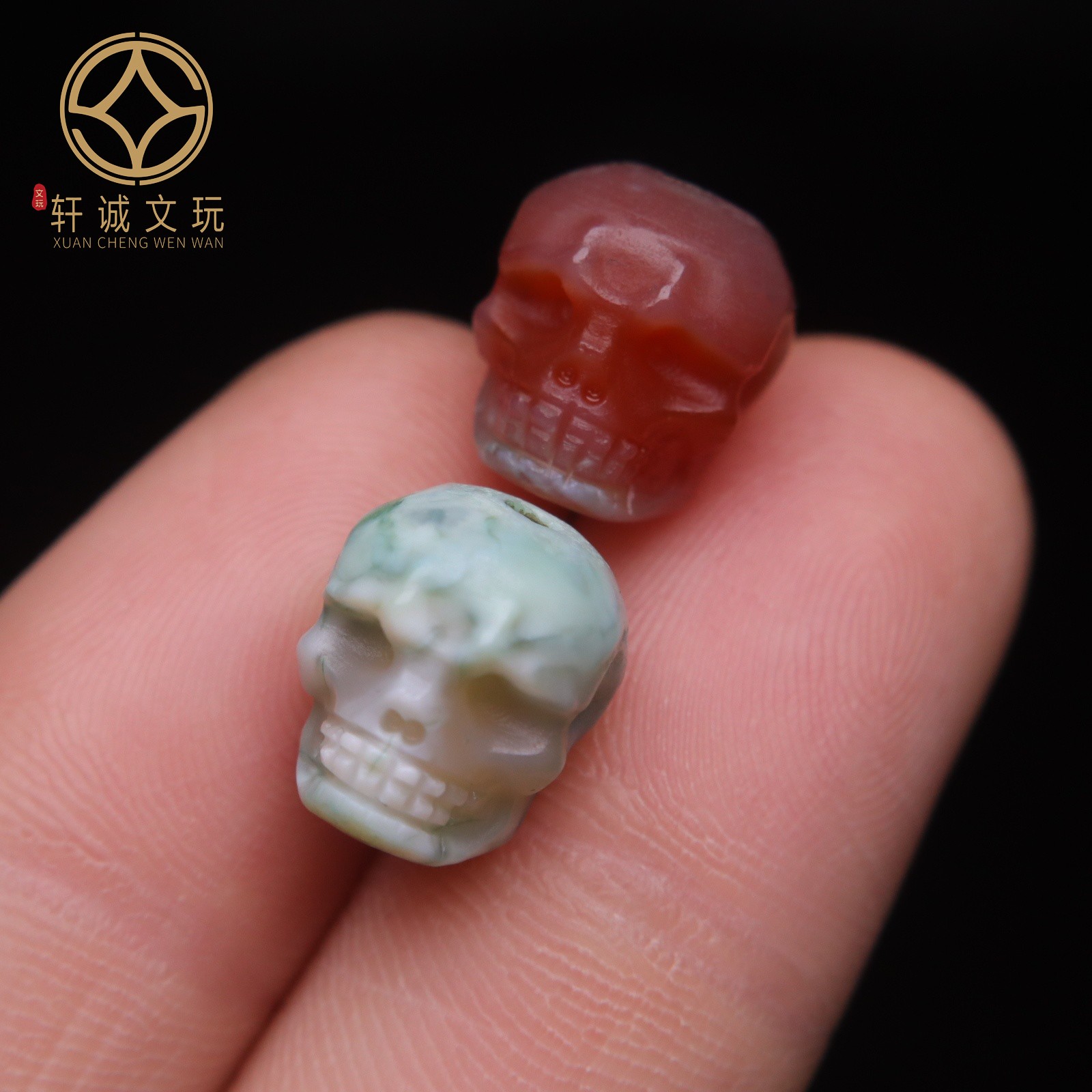 天然南红玛瑙骷髅恶灵桶珠算盘珠散珠DIY配饰配件手串手链饰品