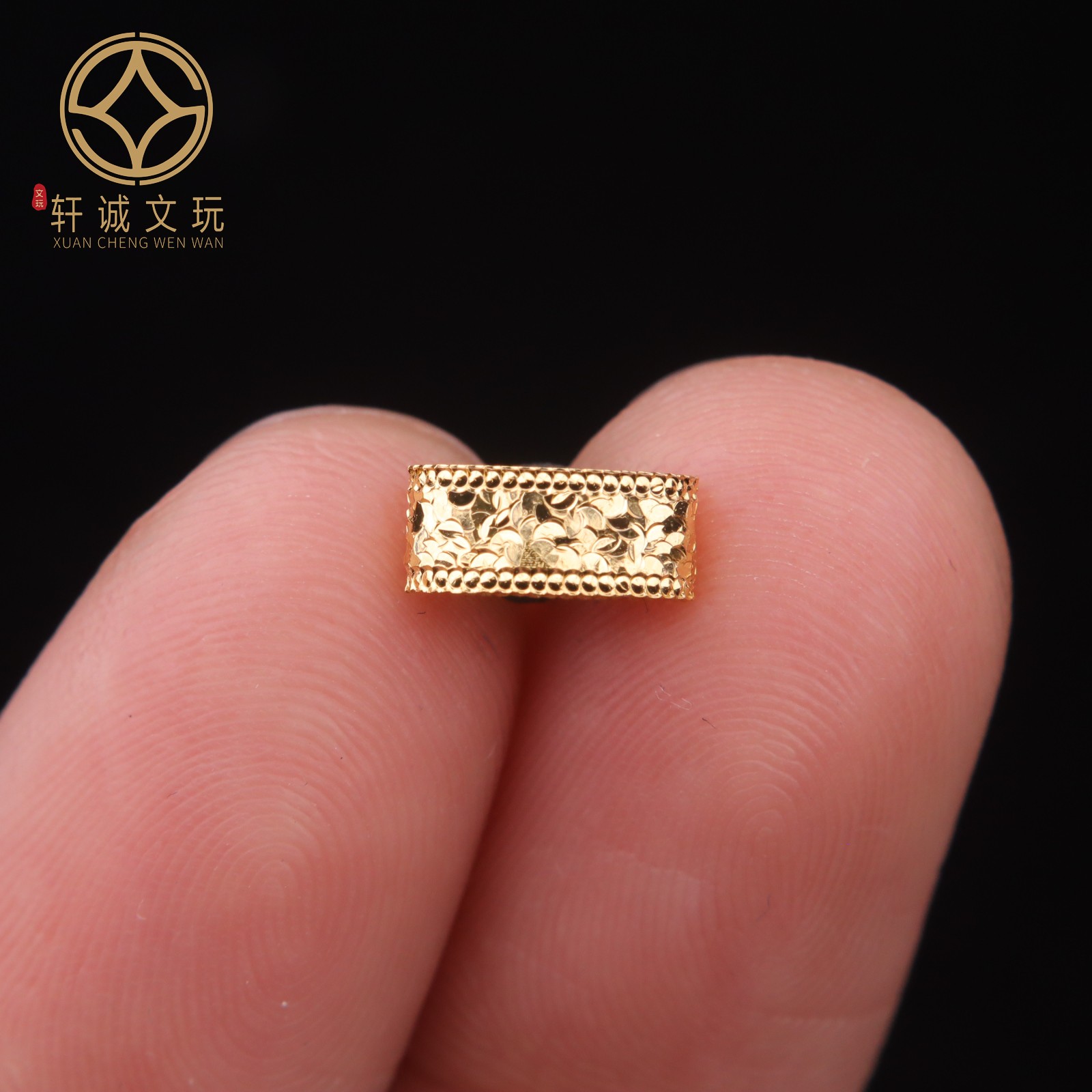 天然银镀金925亮面镶钻切面桶珠纯银饰文玩手串diy配饰108配珠件