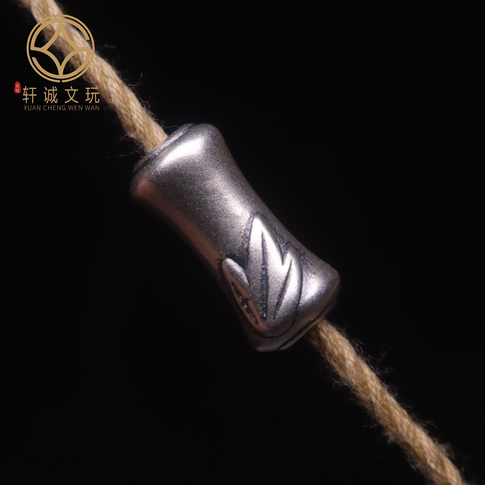 原创999足银招财竹节老型桶珠隔珠diy银饰纯文玩配饰配件配珠