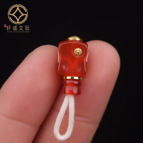 天然保真红白黄玛瑙三通佛头散珠DIY配饰新品配件配珠108饰品