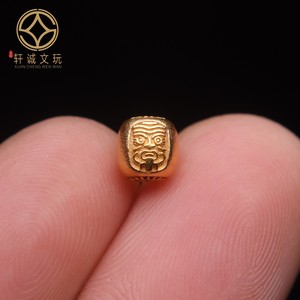 原创足银925镀金札基拉姆老型桶珠顶腰珠隔珠手串diy文玩配饰