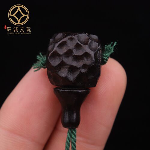 天然无相分体沉香木三通佛头散珠DIY文玩金刚菩提配饰饰品配件