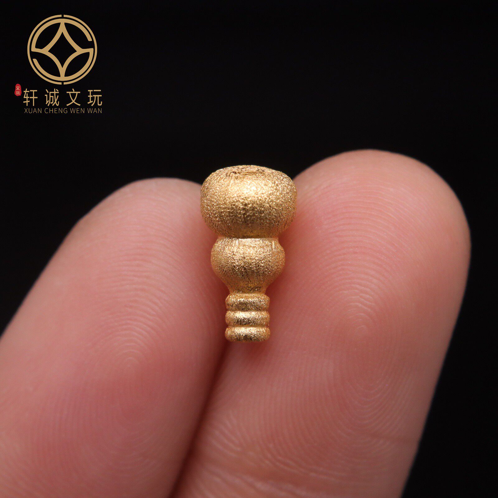原创足银925镀金葫芦三通佛头金刚星月菩提手串长串手持diy配饰