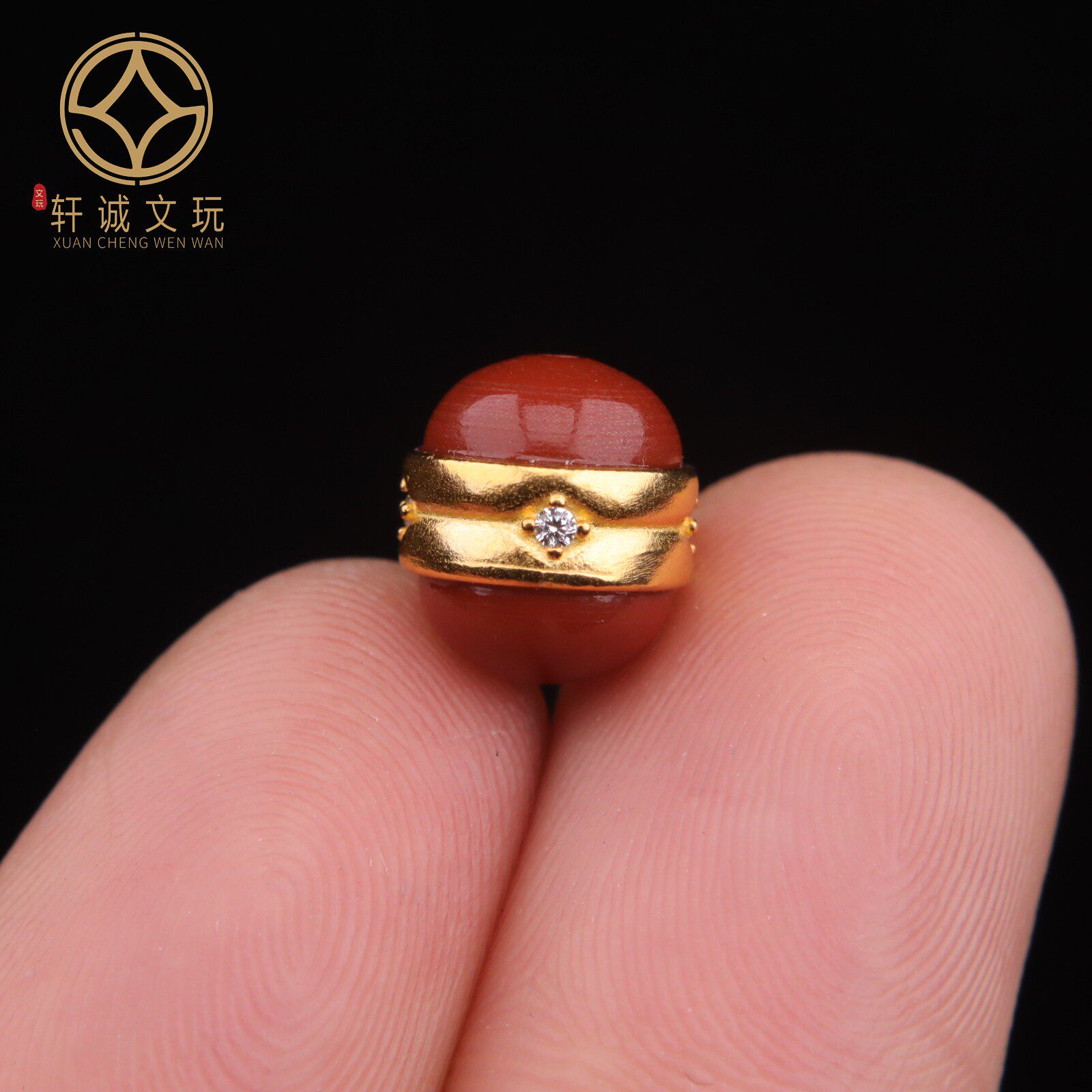 原创银镀金镶嵌天然南红镶嵌玛瑙青金石桶珠鼓珠隔珠diy配饰配件