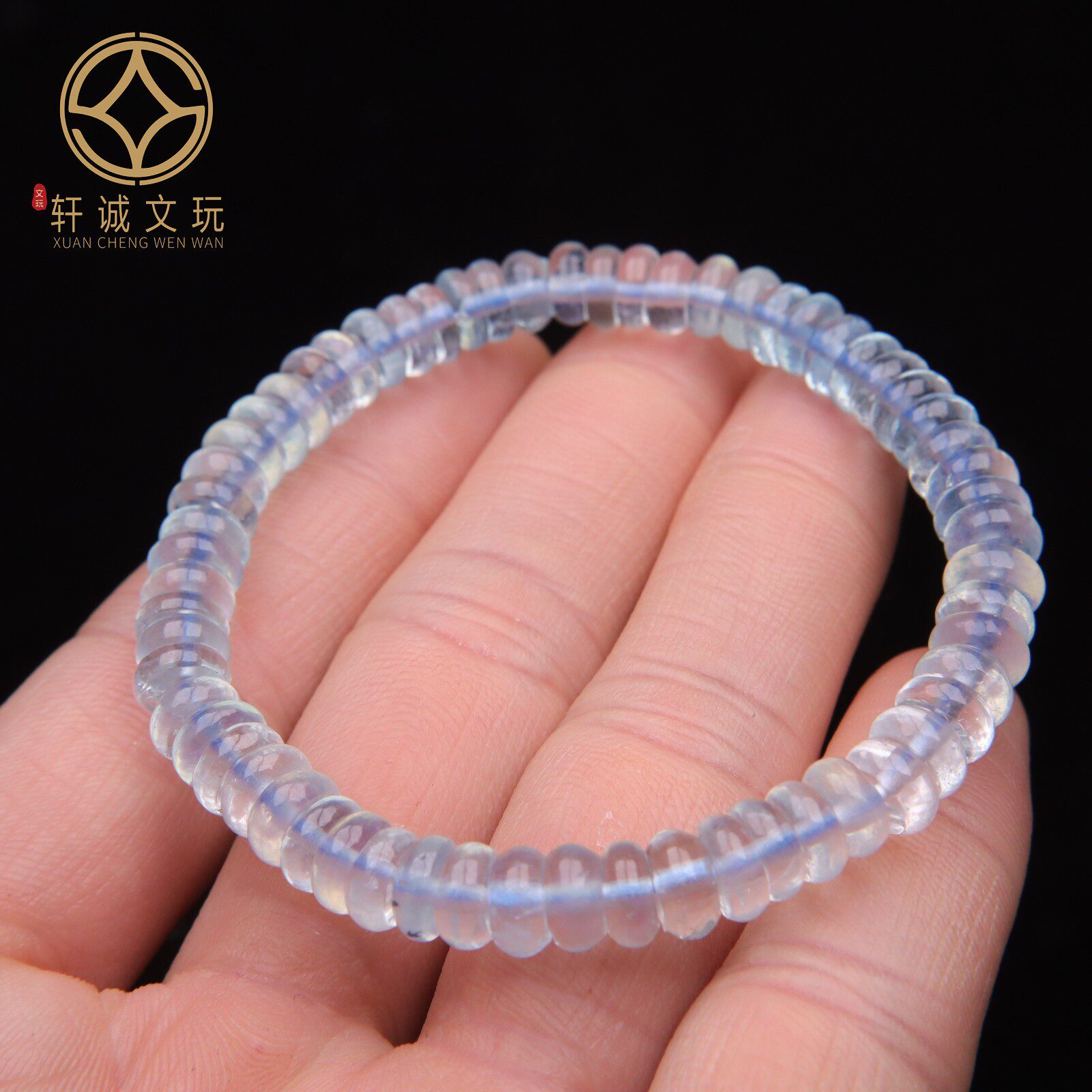 天然海蓝宝隔片吊坠挂件长串配饰散珠diy配珠配件手串手链