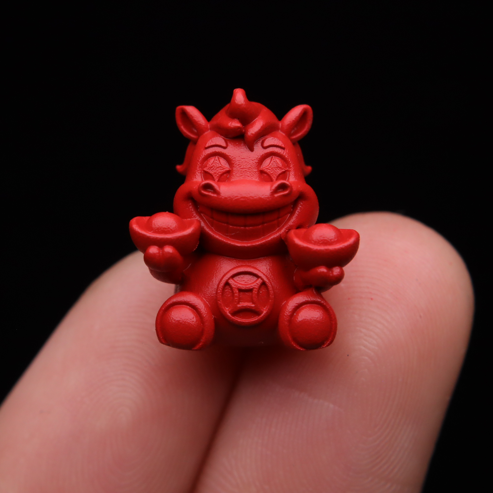 天然新年马年保真马元宝朱砂桶珠散珠DIY手串项链配饰配珠配件