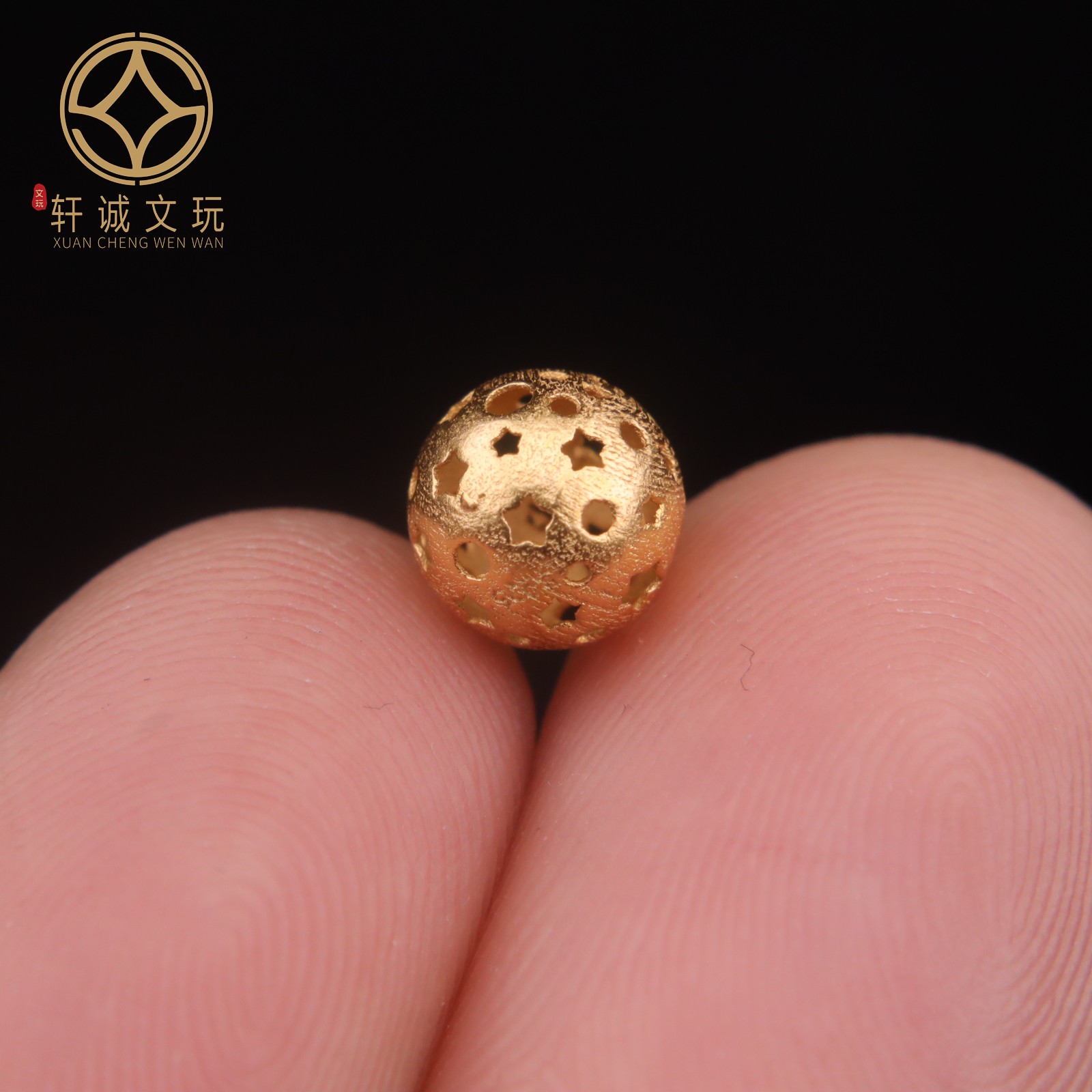 纯银925镂空星星球隔珠散珠diy手工串手链项链饰品材料配件配珠
