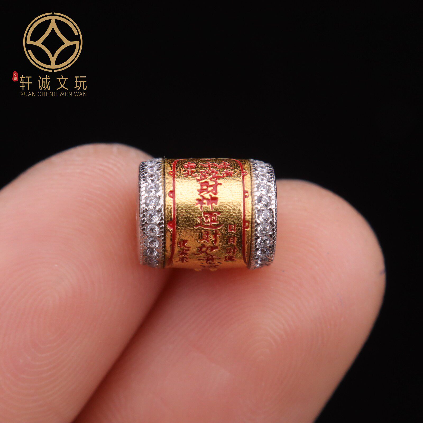 925足银纯银镀金财运护身符招财转运配件金刚菩提手串银饰配饰