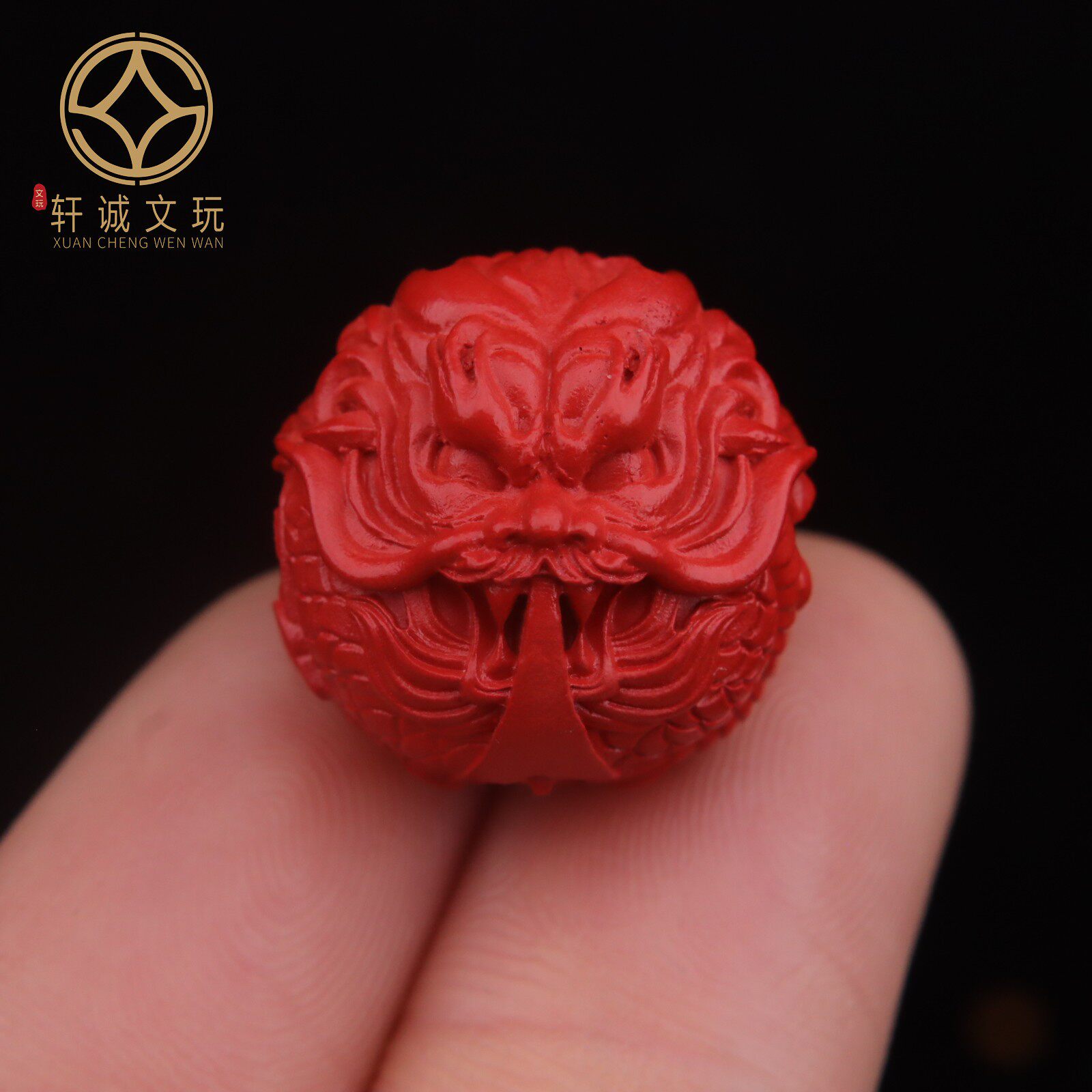 天然朱砂帝王砂龙珠三通佛头圆珠散珠配珠隔珠菩提手串配件配饰