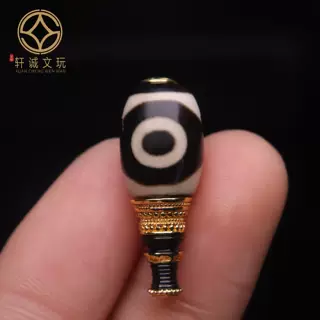 原创天然天珠玛瑙镶嵌分体三通佛头散珠DIY配饰配件手串手链饰品