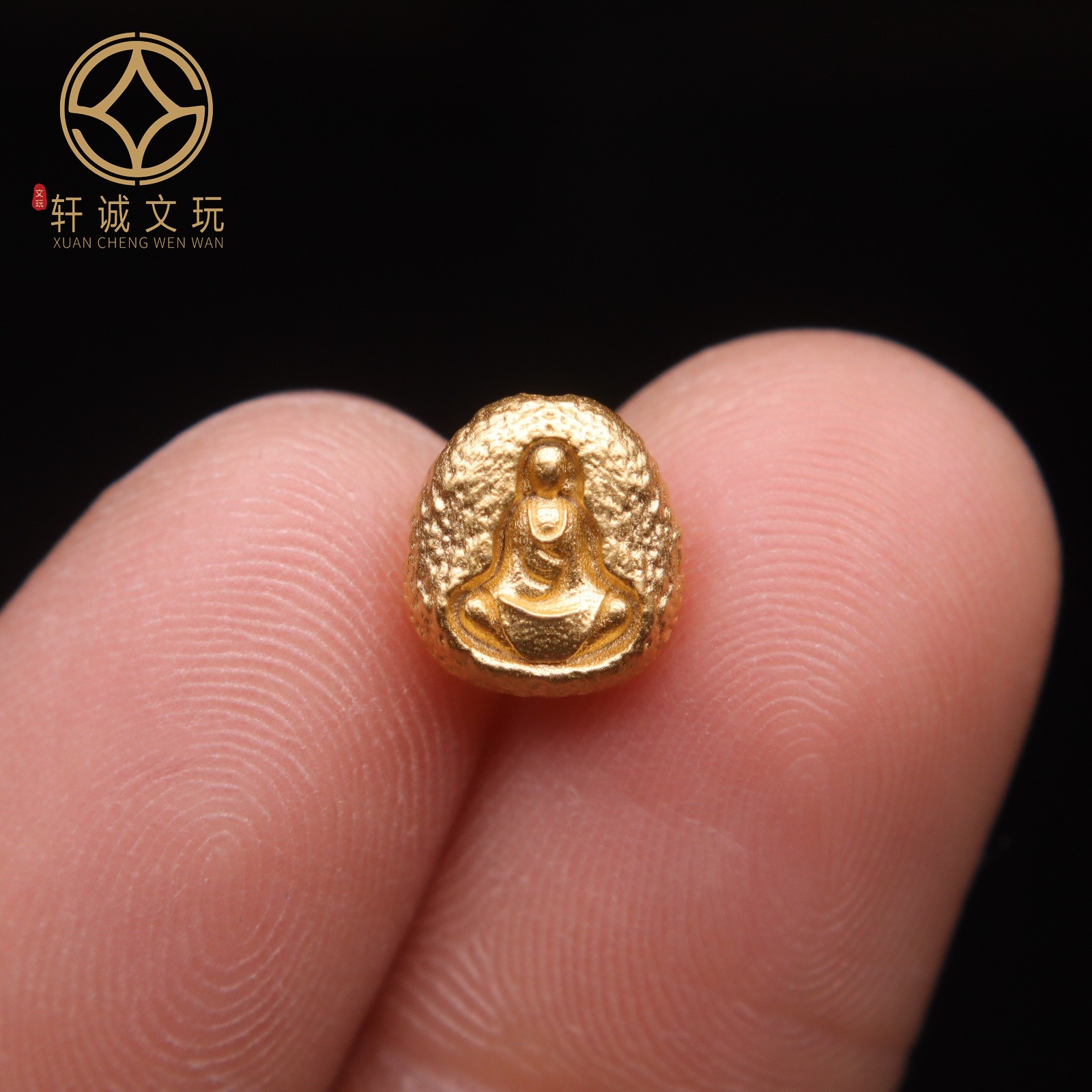 原创925足银纯银无相佛吊坠侧挂背云配件金刚菩提手串银饰配饰