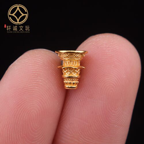 7MM银镀金佛塔925三通隔珠佛头串珠编绳diy文玩108手串配饰配件