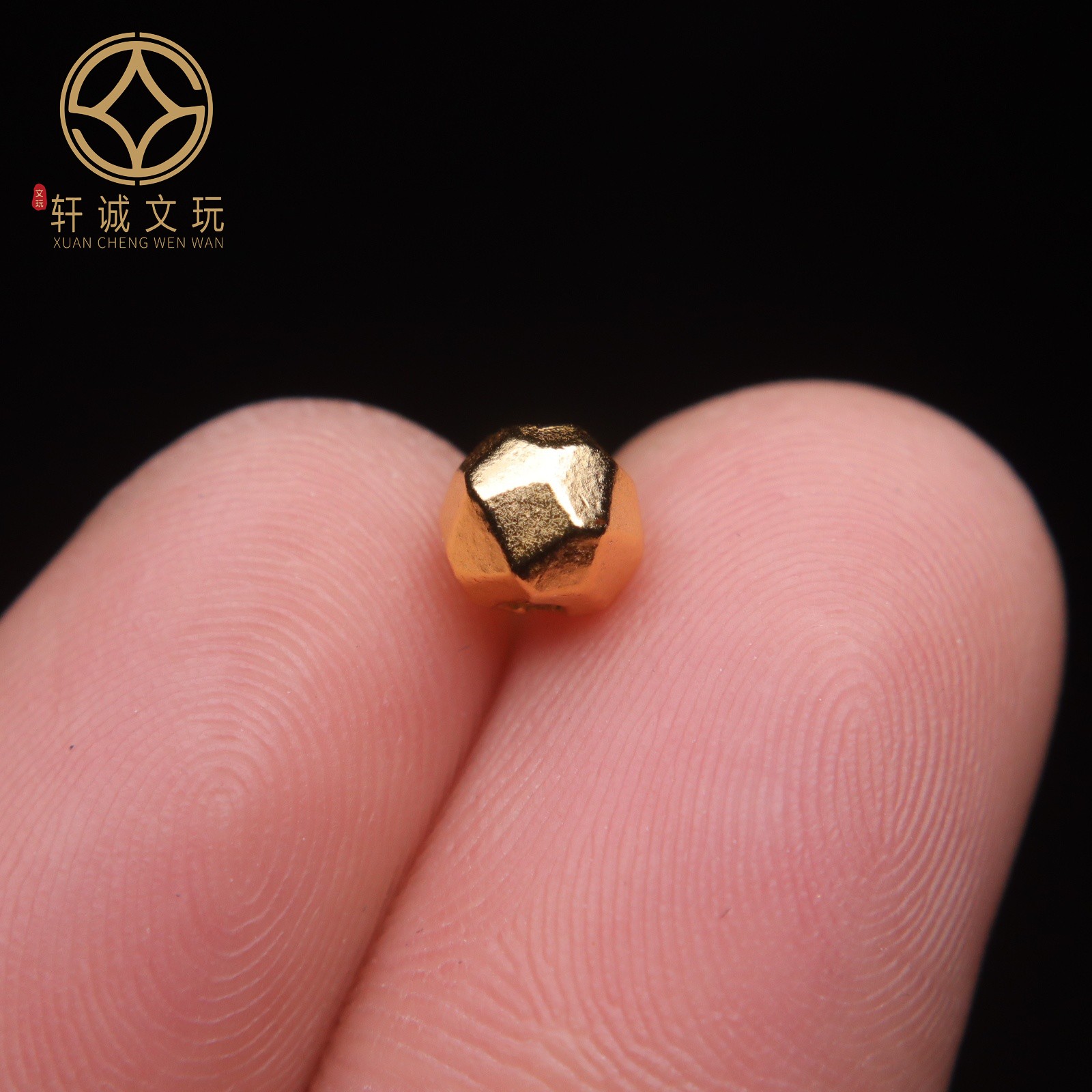 925足银纯银镀金银饰雕刻切面刻面圆珠配珠文玩手串diy配饰配件