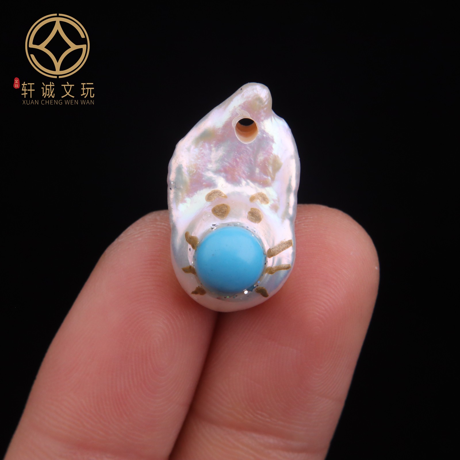 天然古法金原矿琉璃松石珍珠色隔珠散珠文玩配饰手串配珠配件吊坠