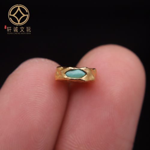 原创足银925银镀金松石法眼跑环隔片隔珠手串手链diy文玩配珠配饰