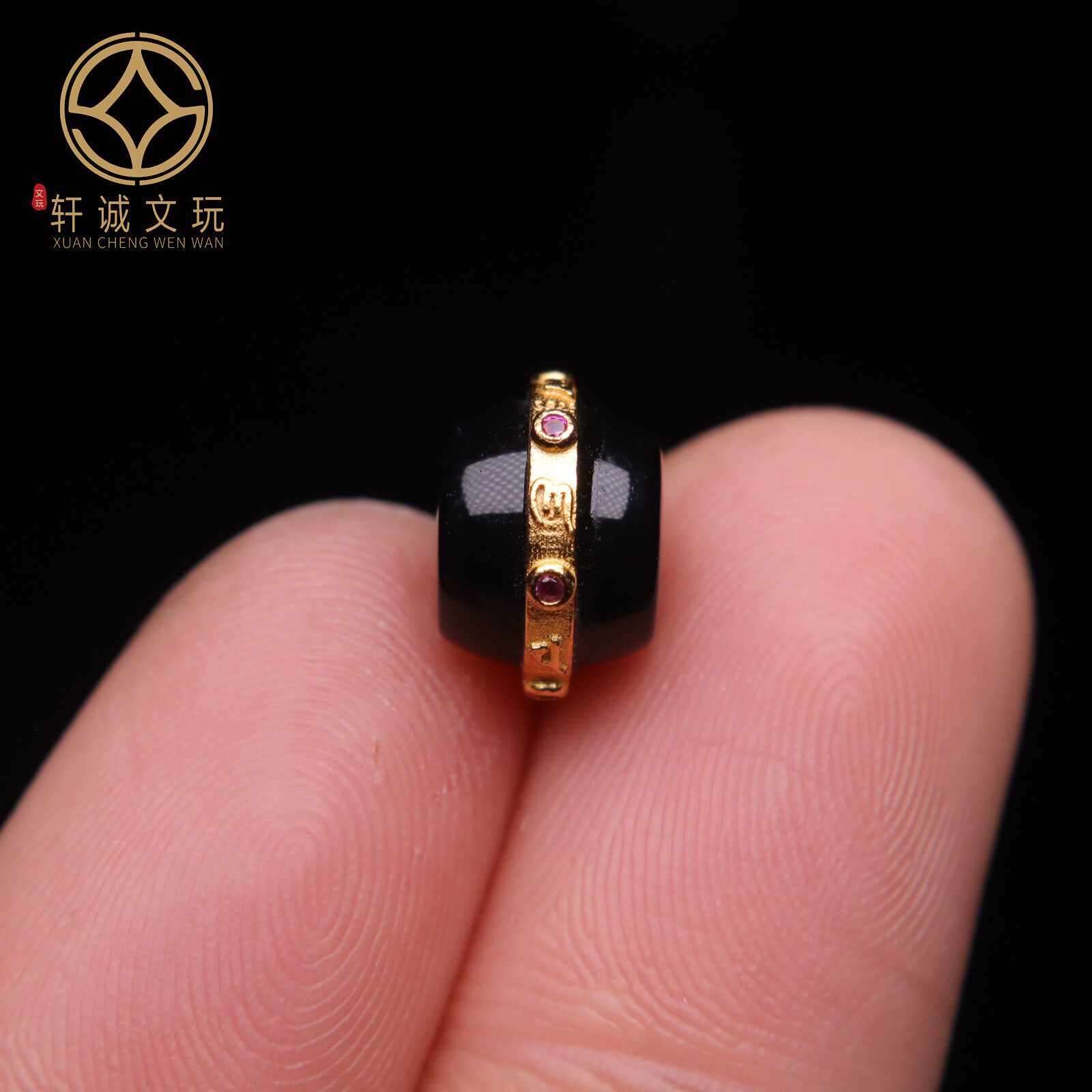 原创银镀金天然黑曜石桶珠星月金刚菩提108长串配饰配件饰品配珠