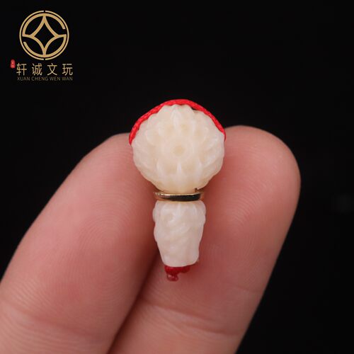 10MM雪巴白琉璃龙爪三通天然古法金套装佛头108长串配饰配件配珠