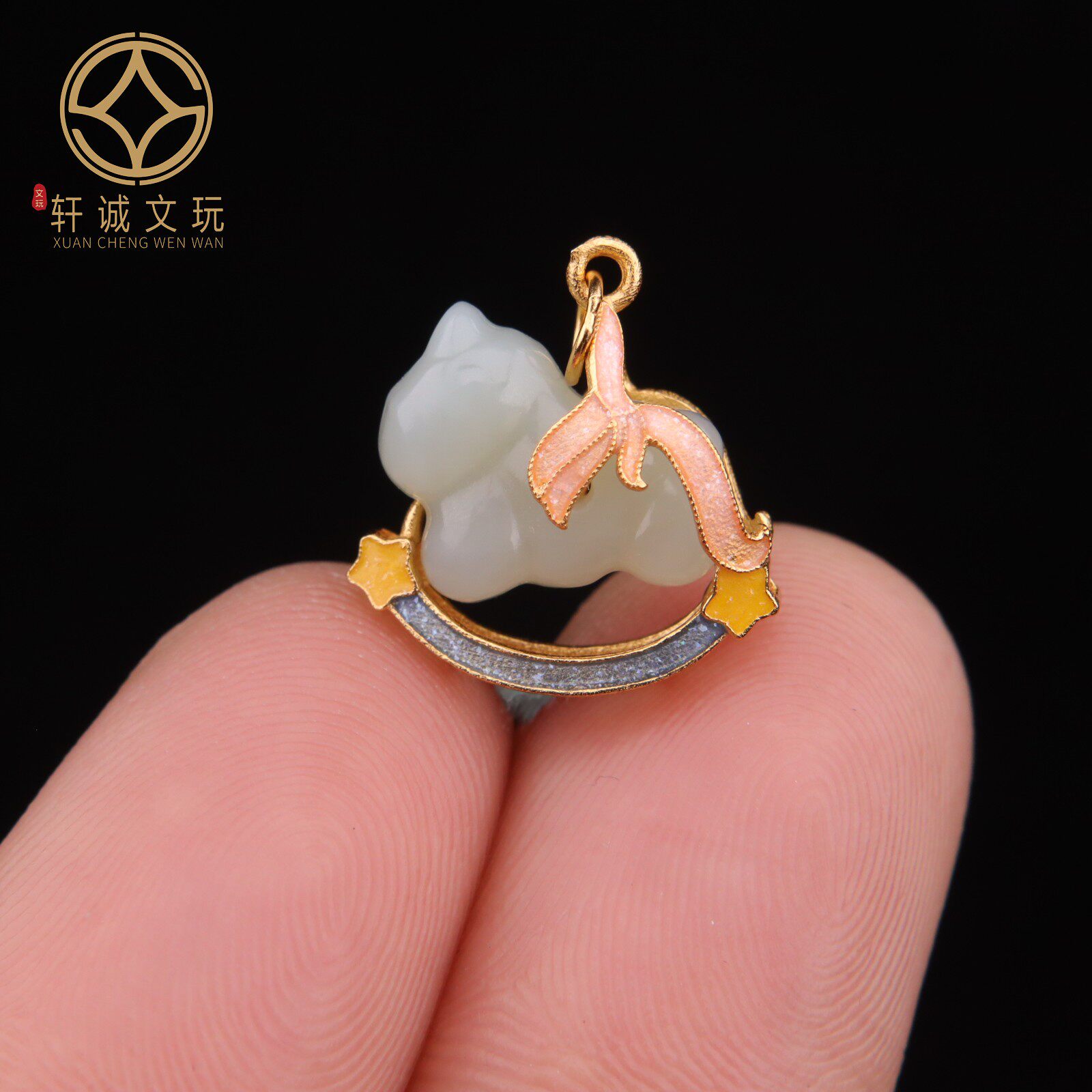 原创银镀金配件天然和田玉马桶珠隔珠散珠DIY文玩配饰配件吊坠