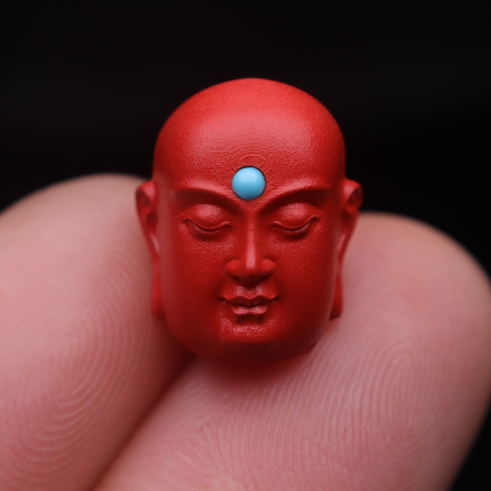 保真朱砂九戒和尚佛头珠散珠小配件挂件吊坠星月金刚菩提文玩饰品