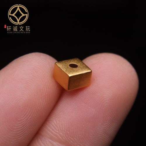 原创手工925银镀金纯银方珠四方珠配珠金刚菩提108长串配饰配件