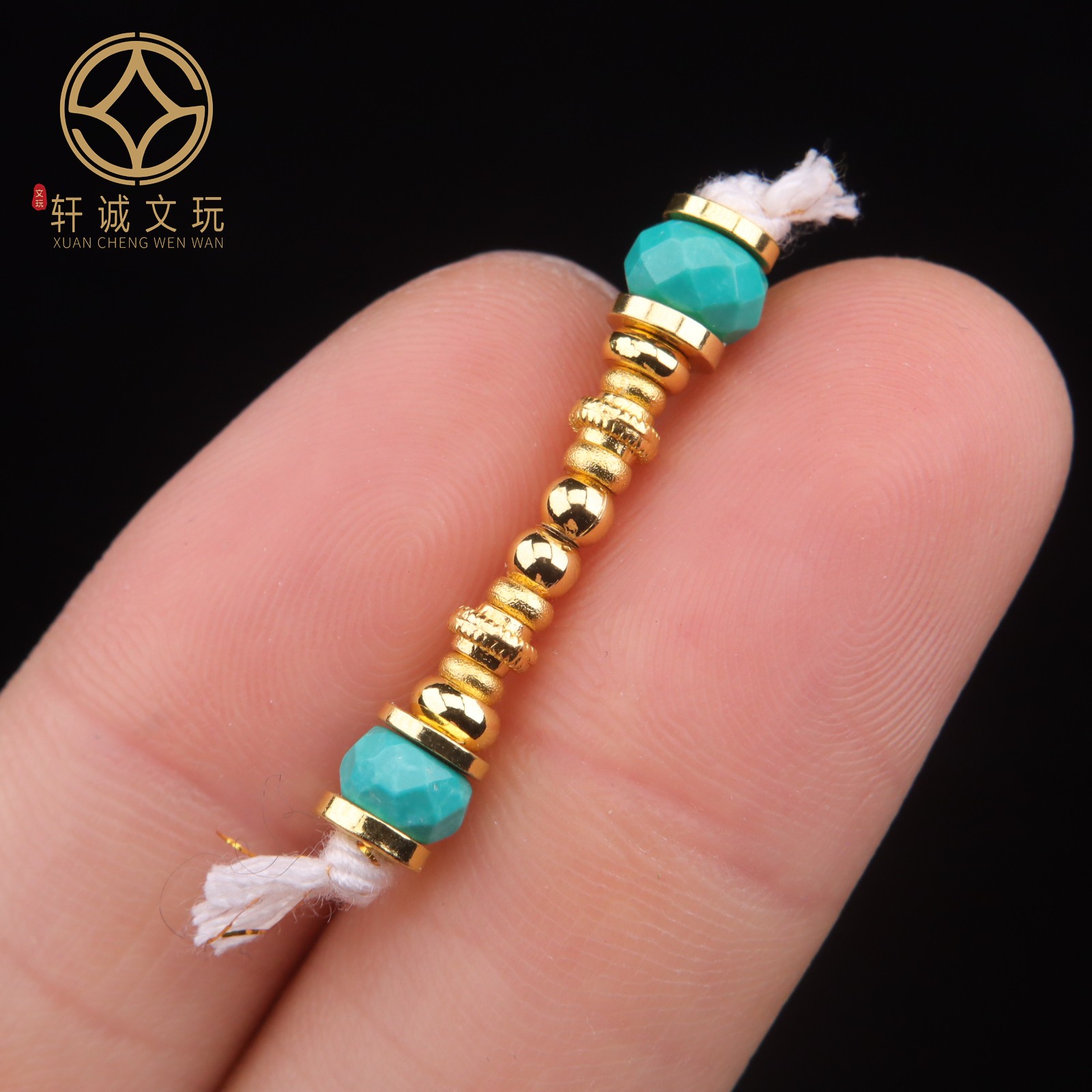 古法金松石琉璃套装隔珠散珠金万向轴手串108diy隔片配饰配件饰品图片