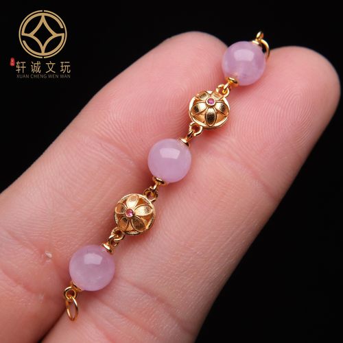 原创足银925圆珠桶珠顶腰珠隔珠手串串珠diy文玩配饰件饰品延长链