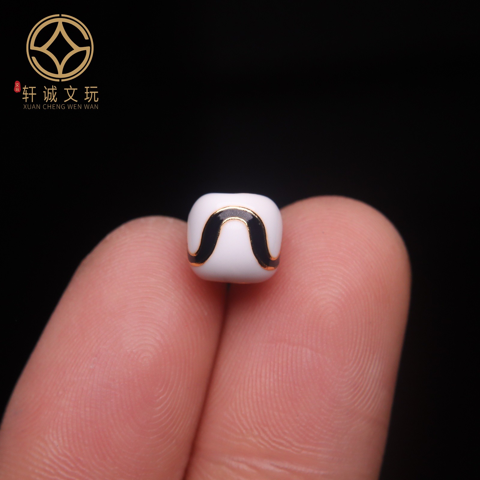 原创足银925老型大漆彩绘桶珠顶腰珠隔珠菩提手串串珠diy文玩配饰