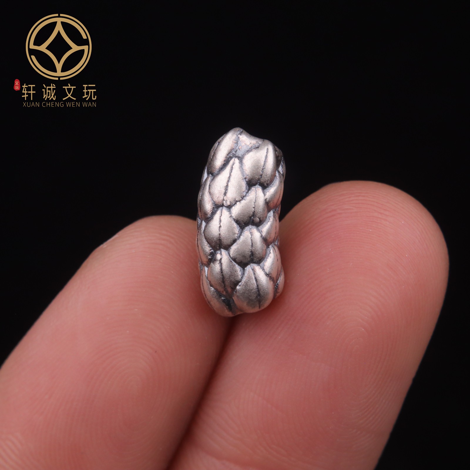 7.5MM龙纹龙鳞圆珠999足银diy配件文玩配饰转运单珠散珠手串配珠