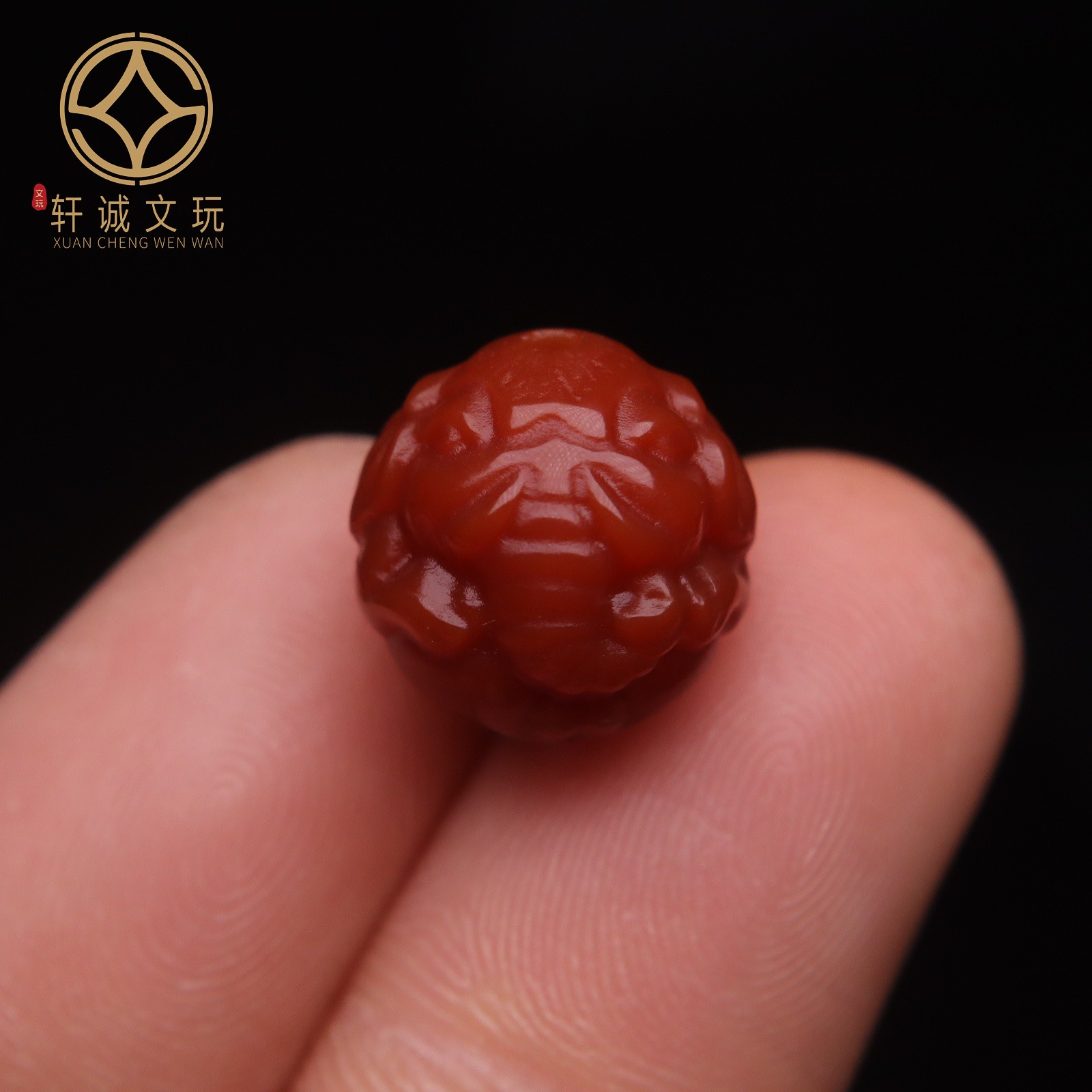 保真凉山满肉满色象神南红玛瑙桶珠配珠散珠DIY雕刻件配饰新品