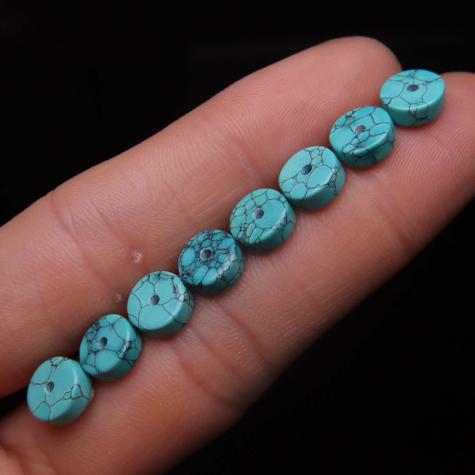 绿松石优化高瓷蒙松网花隔片隔珠手平安扣手持108长串diy配饰配珠