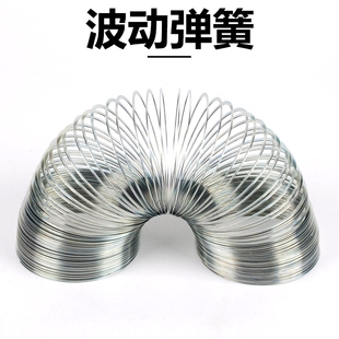 物理教学用疏密波弹簧金属波动弹簧扁钢丝彩虹圈振动与波演示器材