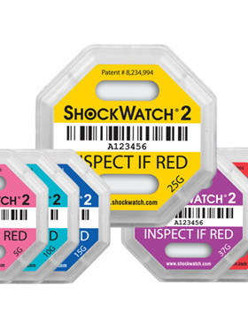 shockwatch2代防碰撞运输标签 防震动监控标签 监测标签标贴 包邮