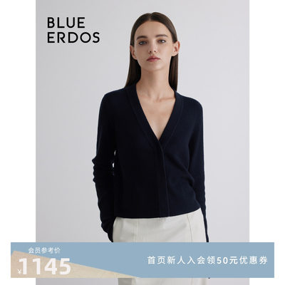 blueerdosV领针织开衫