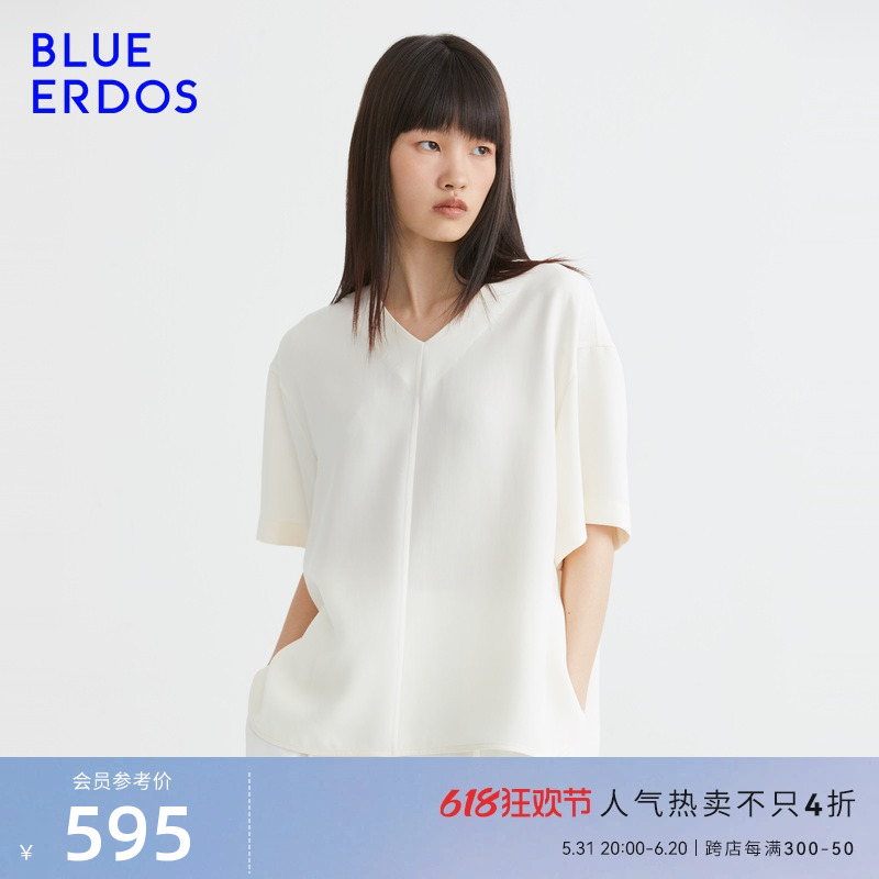 blueerdos蝙蝠袖通勤衬衫