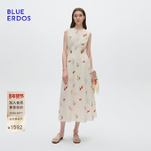 BLUE ERDOS春秋气质樱桃印花无袖 背心连衣裙B255I4026